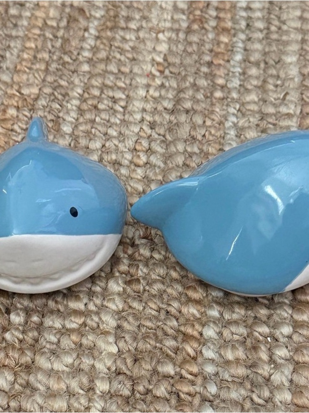 Blue Ceramic shark Decorative Accent Pair mug cover